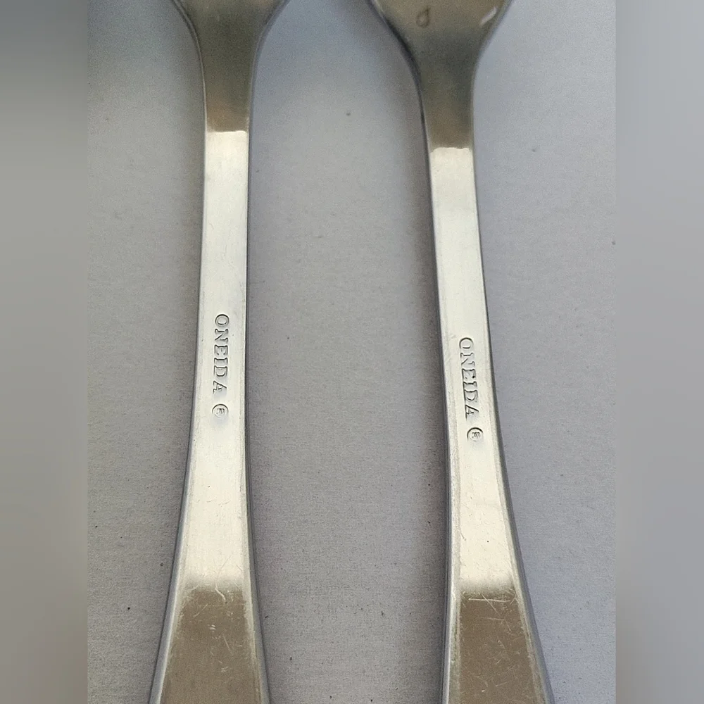 Oneida Stainless JOANN Dinner Forks JOANNE Set of 4 Frosted Glossy Flatware #